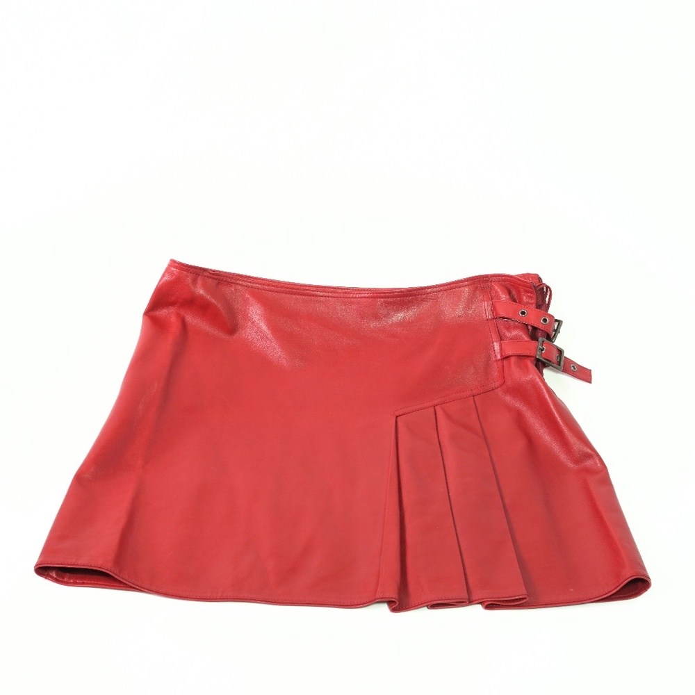 Christian Dior Boutique Vintage Leather Kilt Skirt